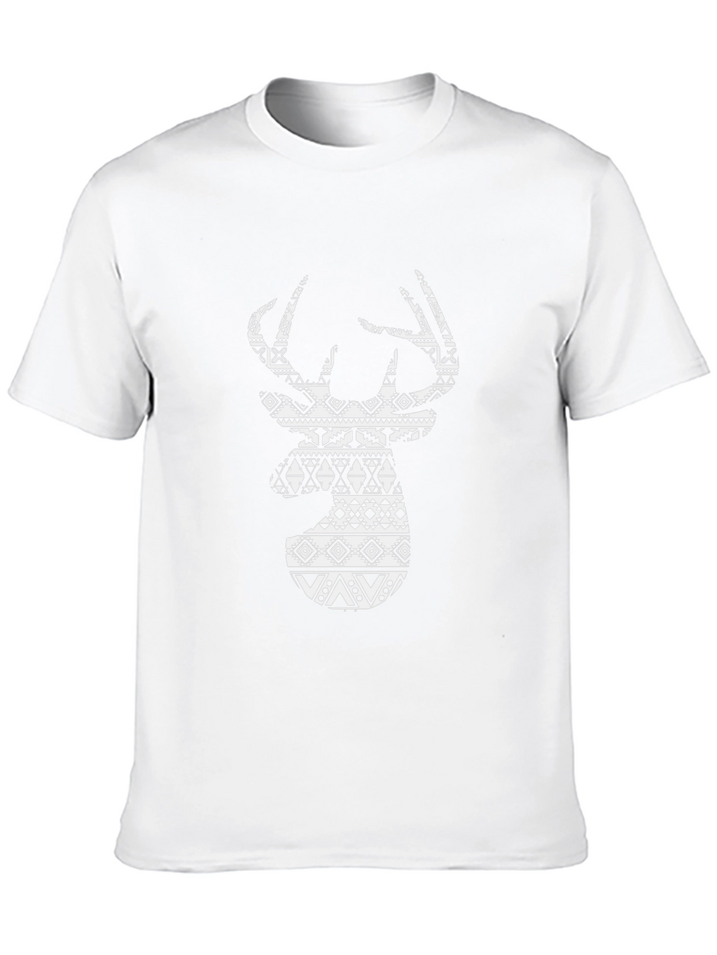 Tribal Deer Graphic Black T-Shirt