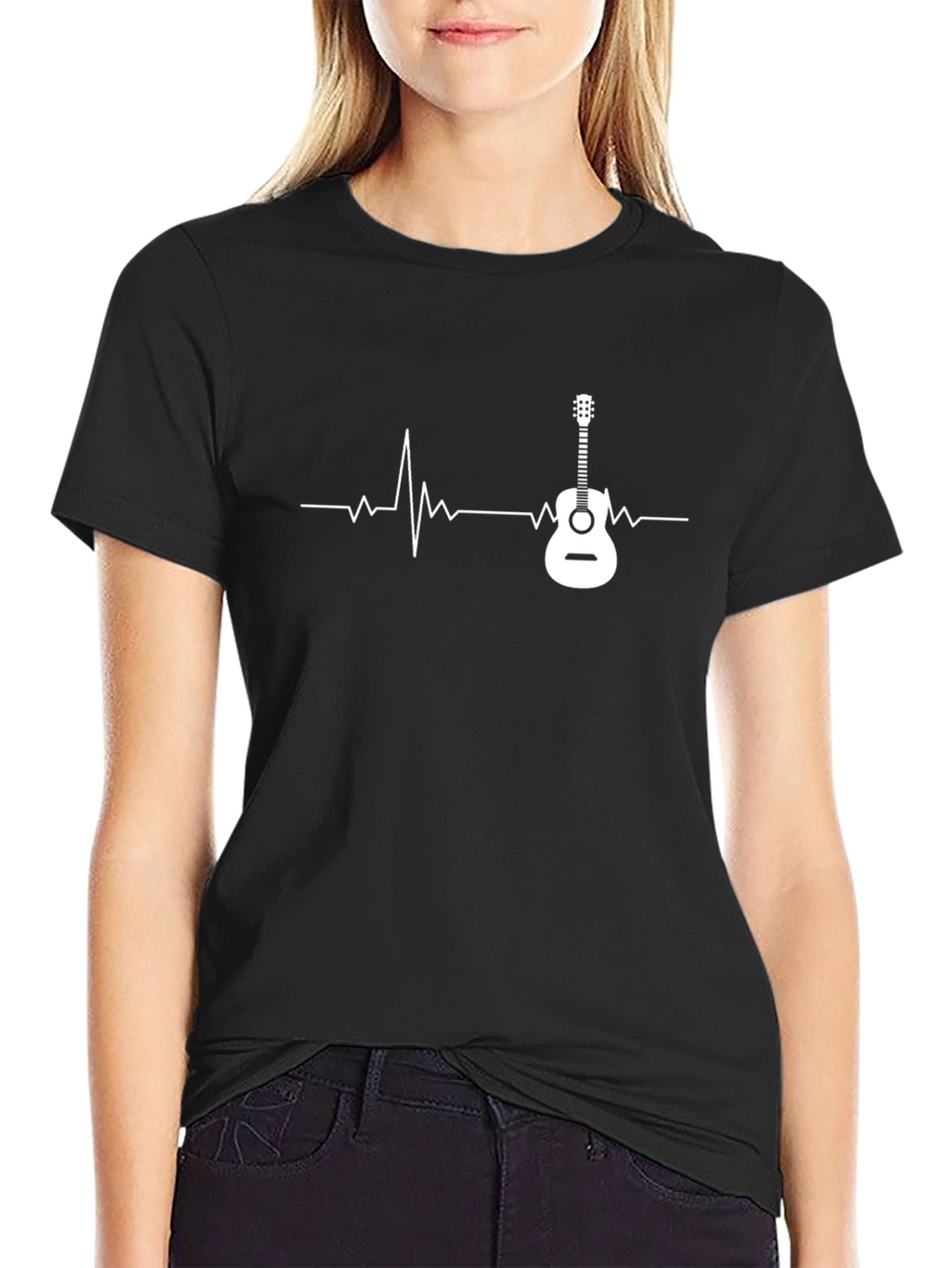 Guitar Heartbeat Graphic Tee - Music Lovers T-Shirt