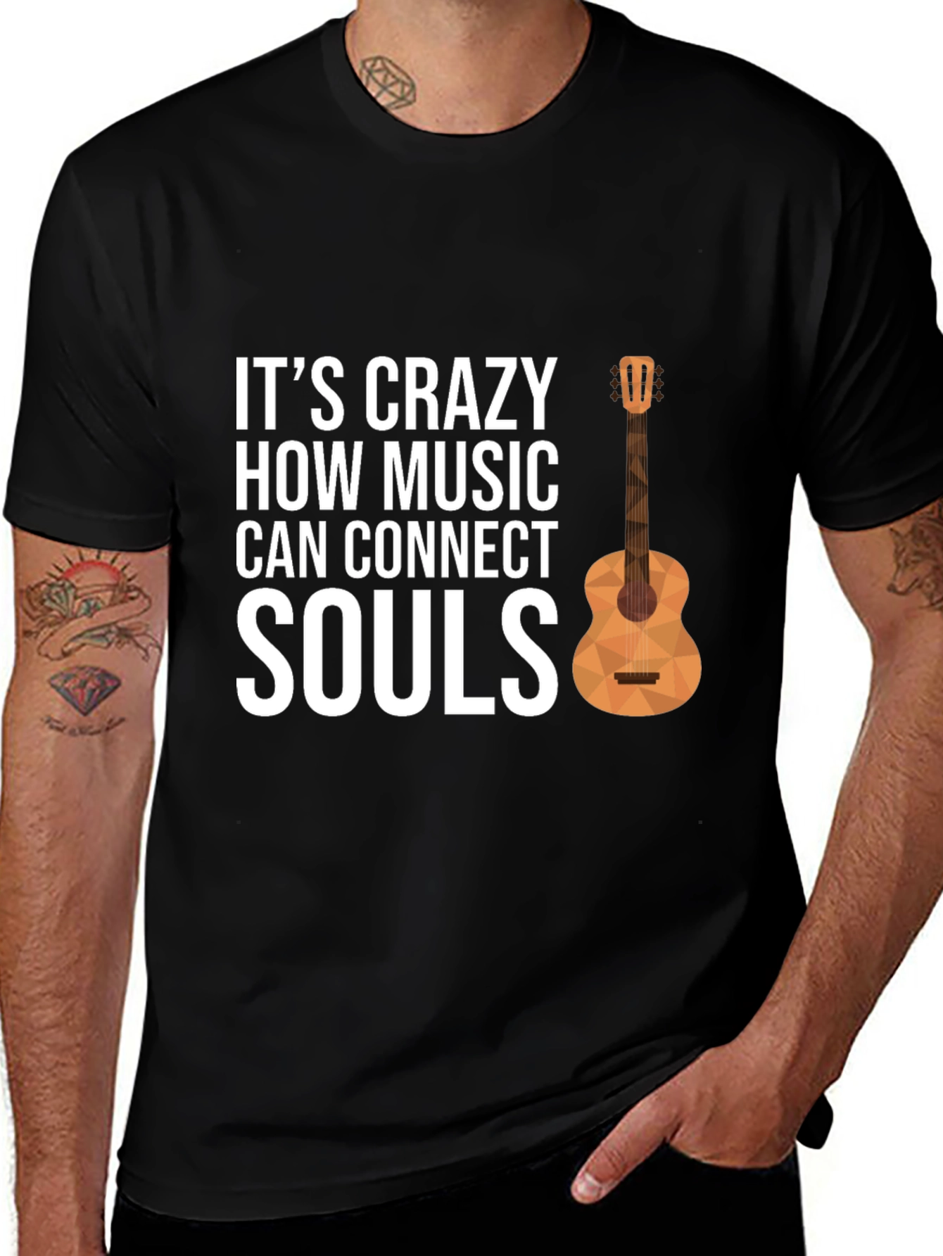 Music Connects Souls Graphic Tee - Black
