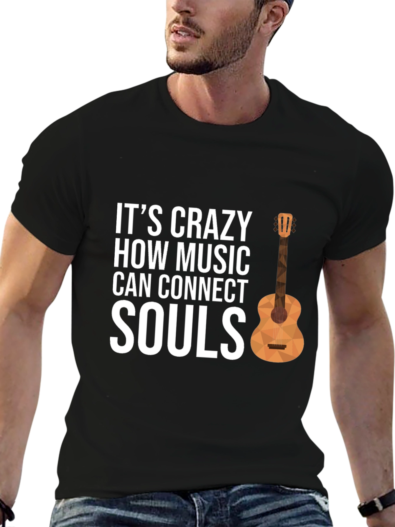 Music Connects Souls Graphic Tee - Black