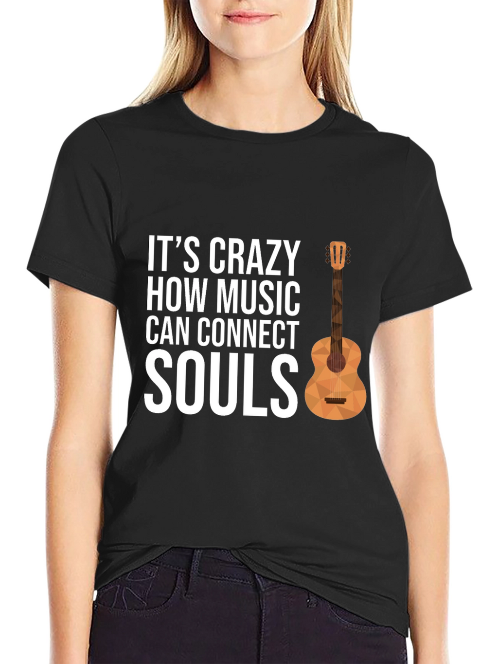 Music Connects Souls Graphic Tee - Black