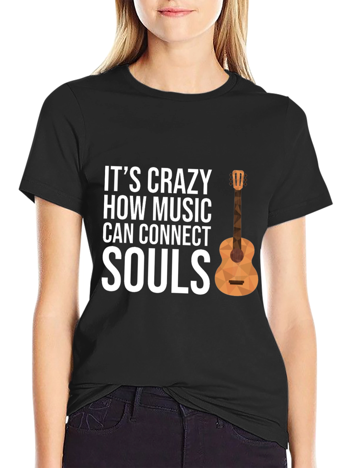 Music Connects Souls Graphic Tee - Black