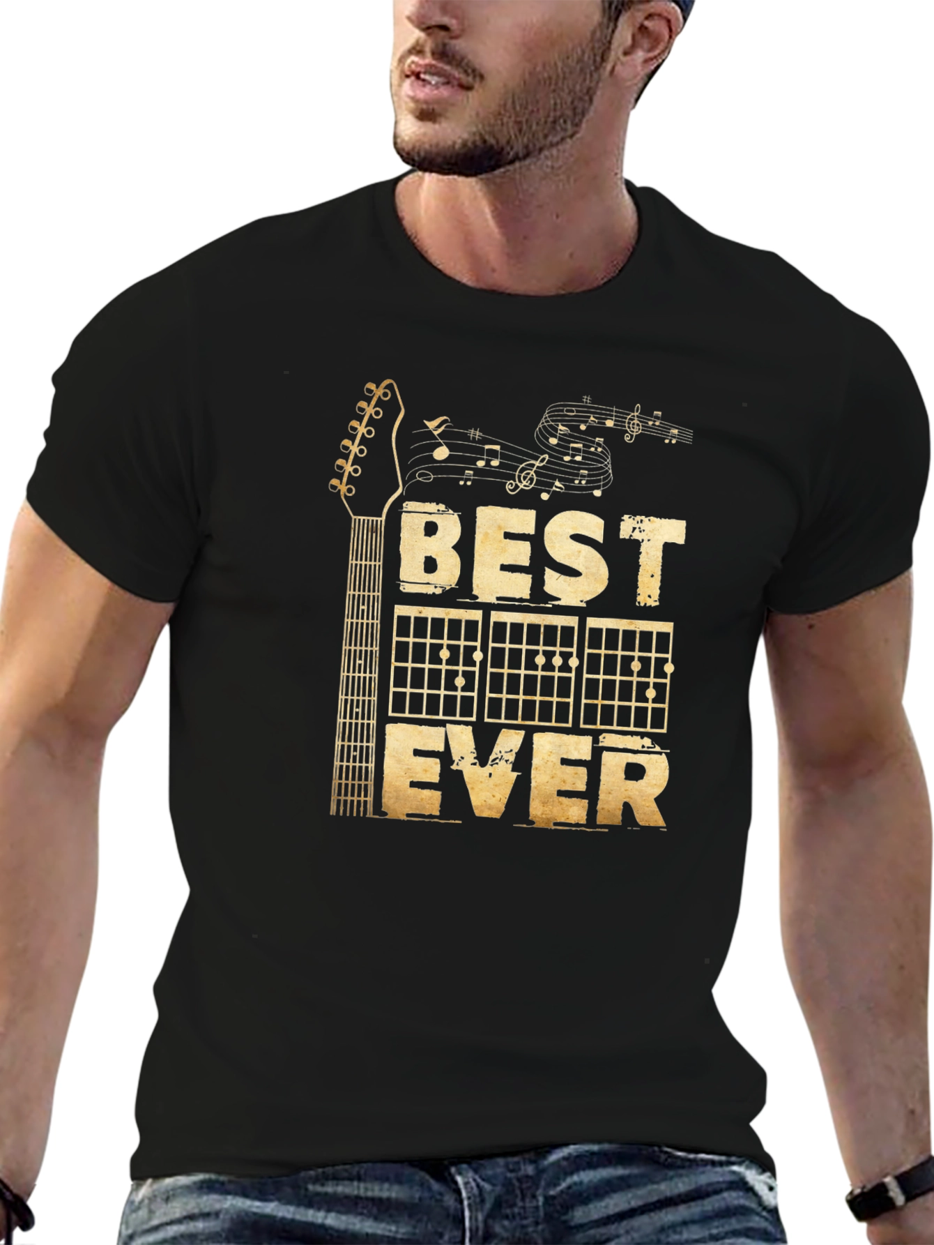 Best Guitar Ever Black Graphic T-Shirt