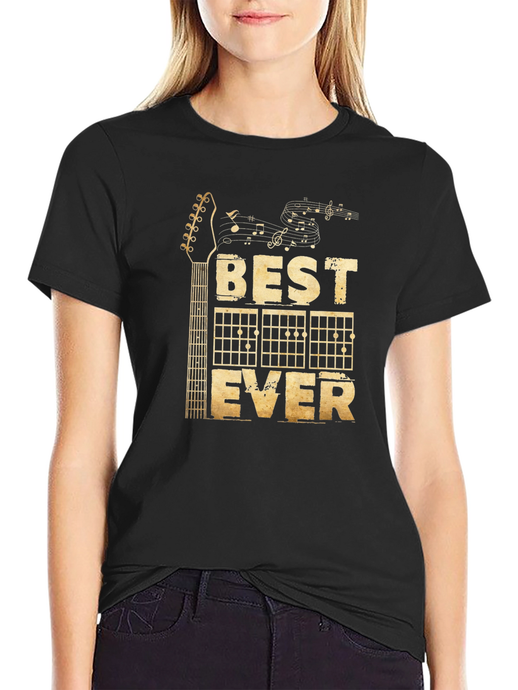 Best Guitar Ever Black Graphic T-Shirt