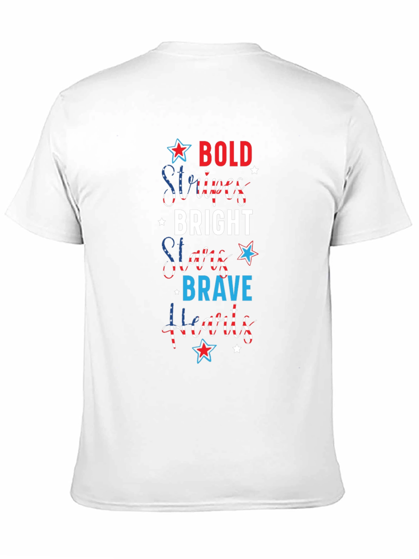 Bold Stripes Bright Stars T-Shirt Patriotic Fourth Of July