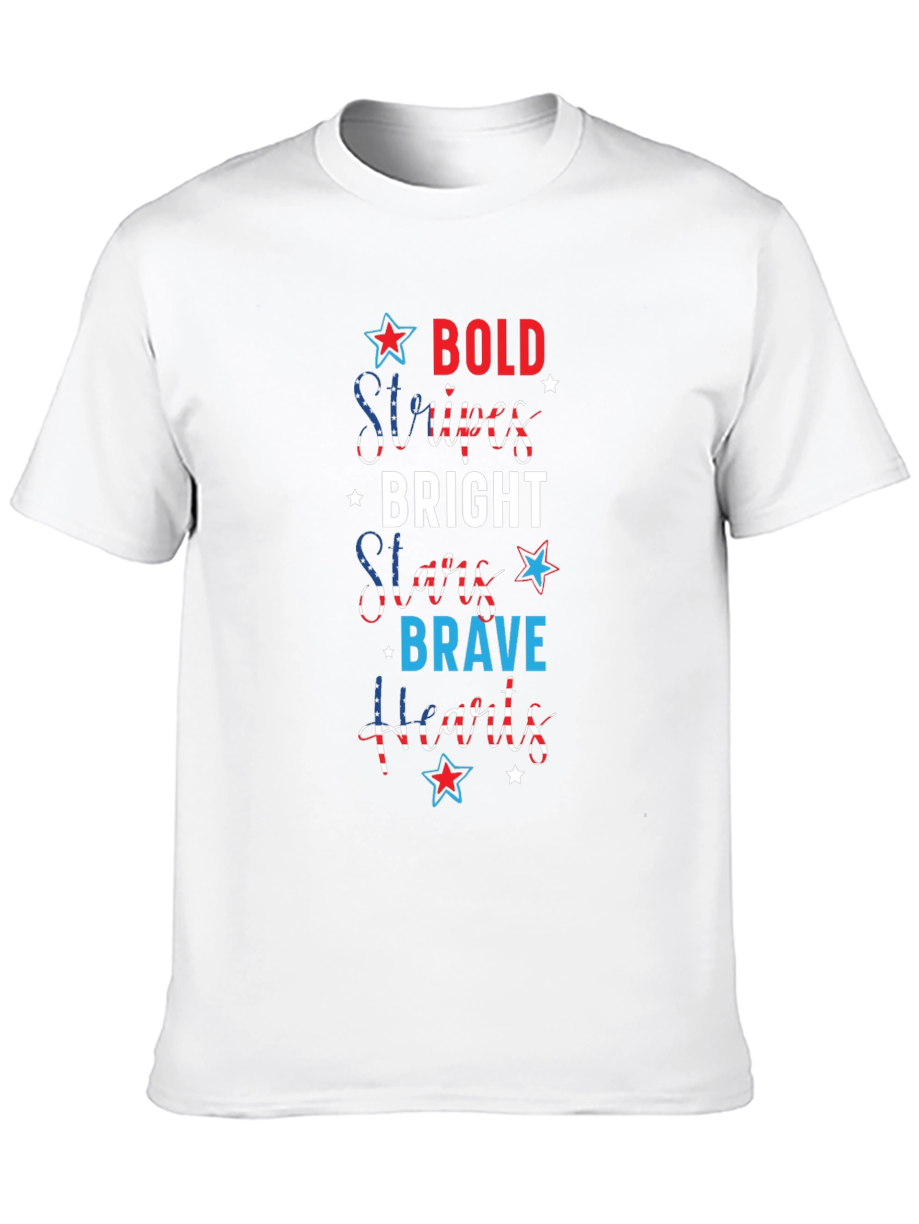 Bold Stripes Bright Stars T-Shirt Patriotic Fourth Of July