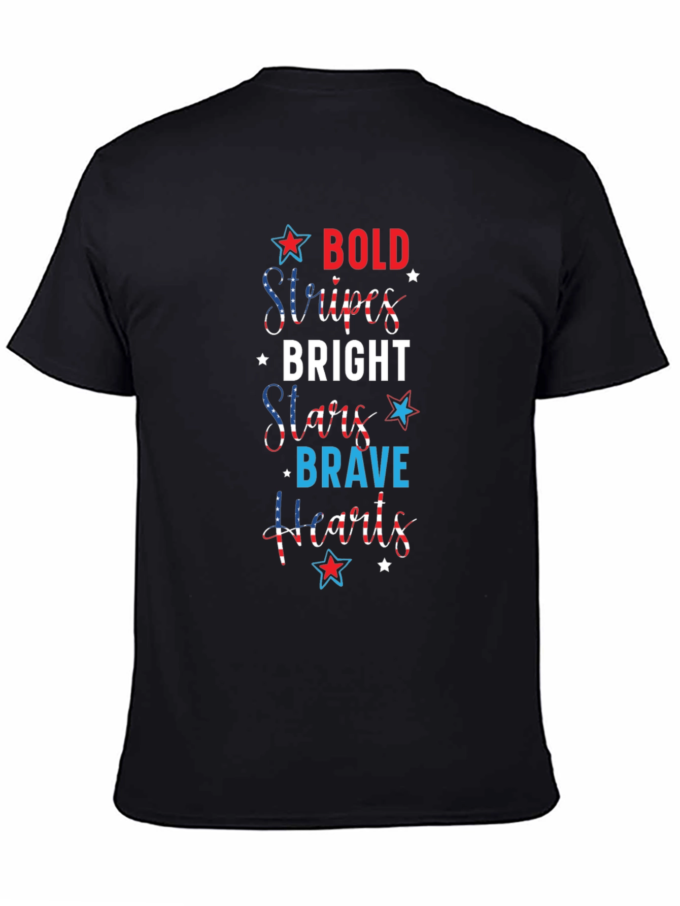 Bold Stripes Bright Stars T-Shirt Patriotic Fourth Of July