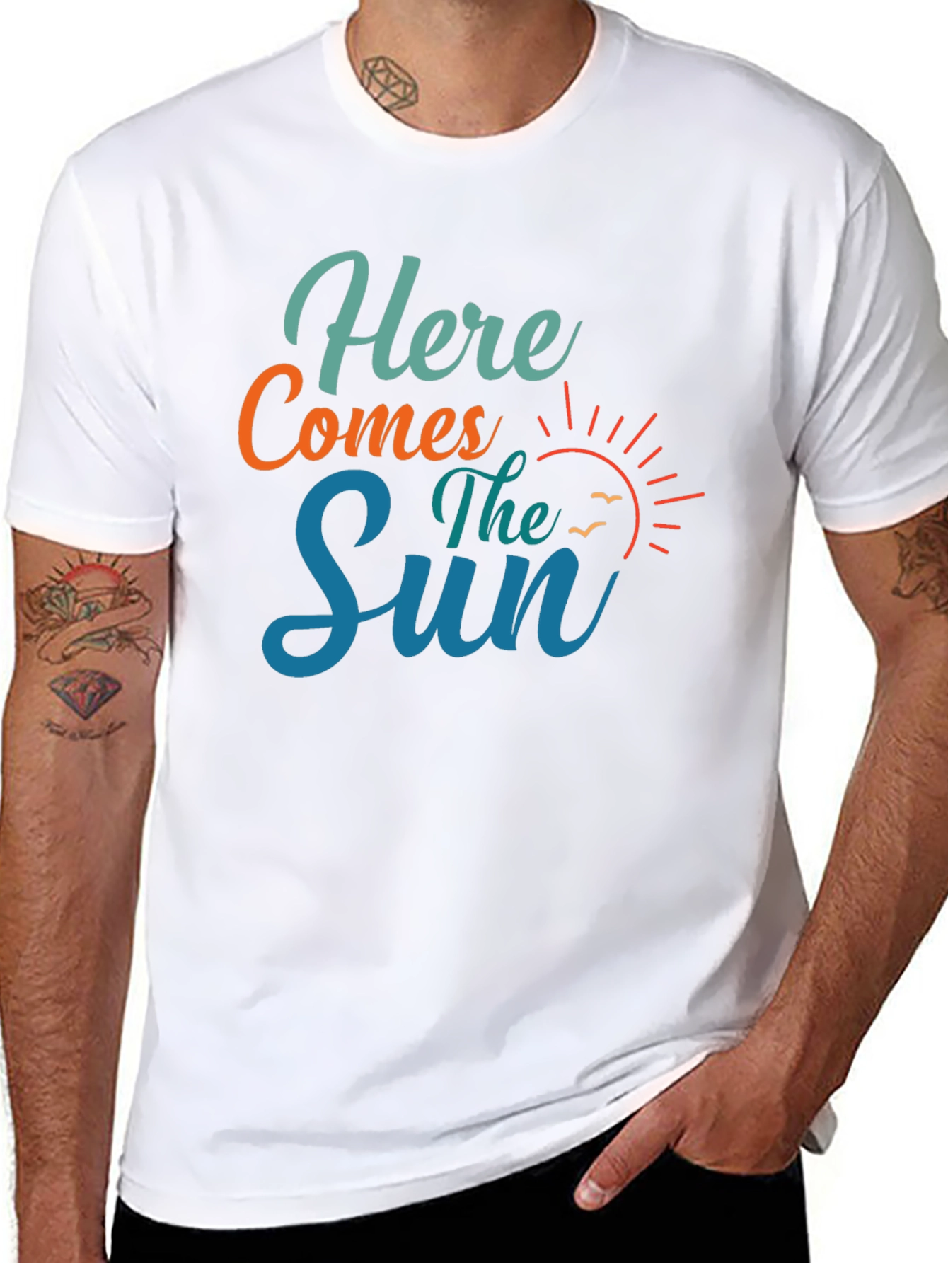 Here Comes The Sun Graphic Tee - Black