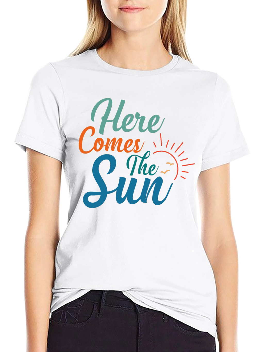Here Comes The Sun Graphic Tee - Black