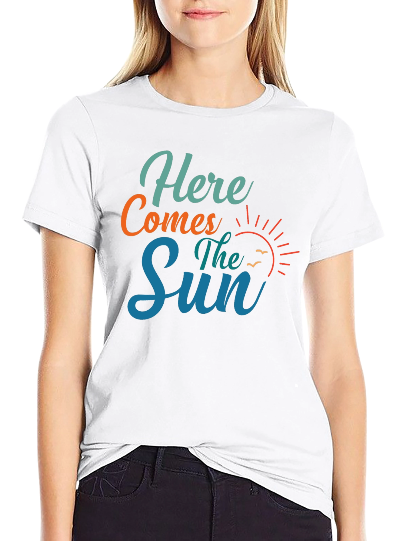 Here Comes The Sun Graphic Tee - Black