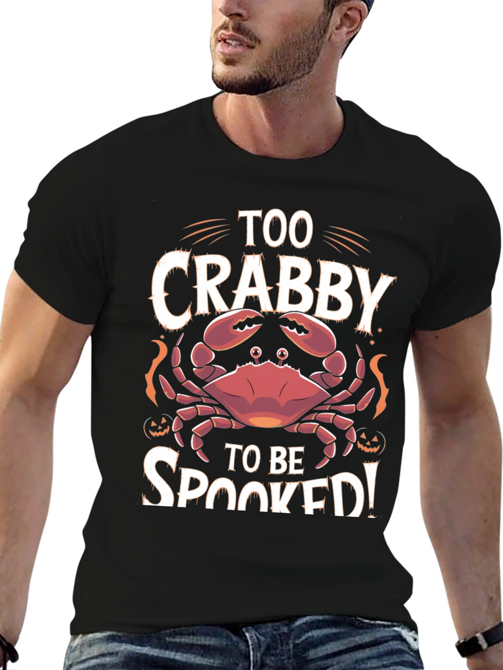 Too Crabby To Be Spooked Halloween T-Shirt