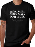 Modern Calligraphy Graphic Black T-Shirt