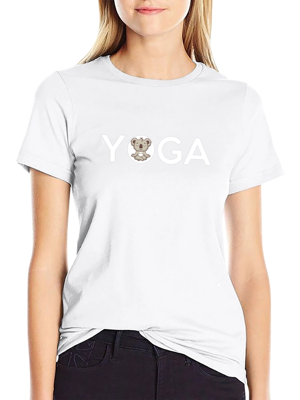 Yoga Koala Graphic T-Shirt - Black