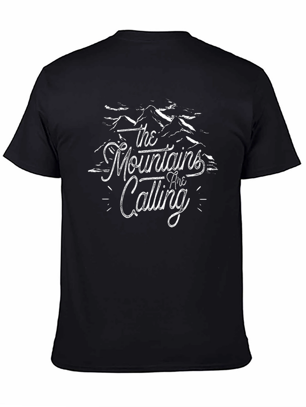 Mountains Are Calling Graphic Tee - Black