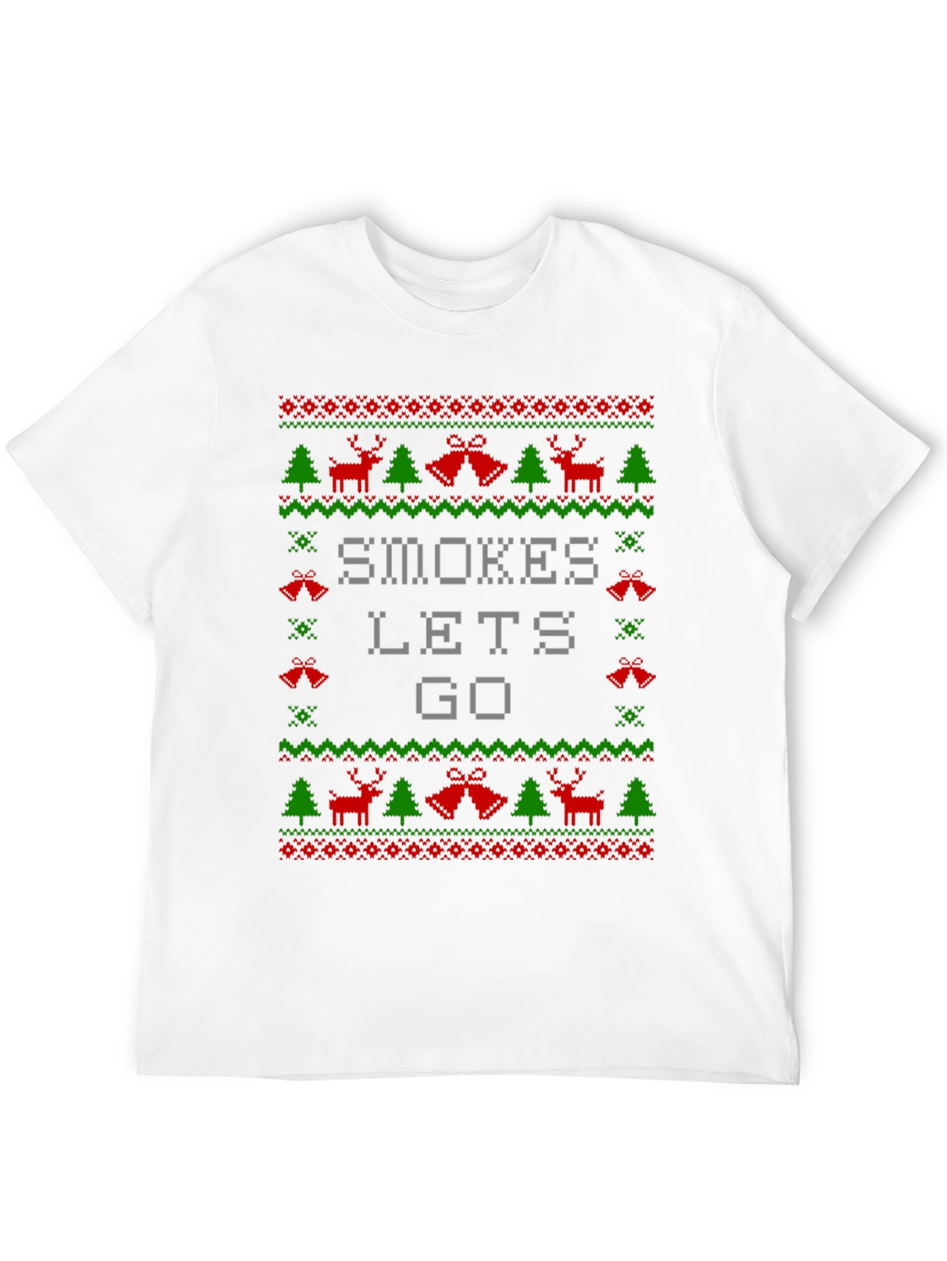 Smokes Lets Go Ugly Christmas Sweater T-Shirt