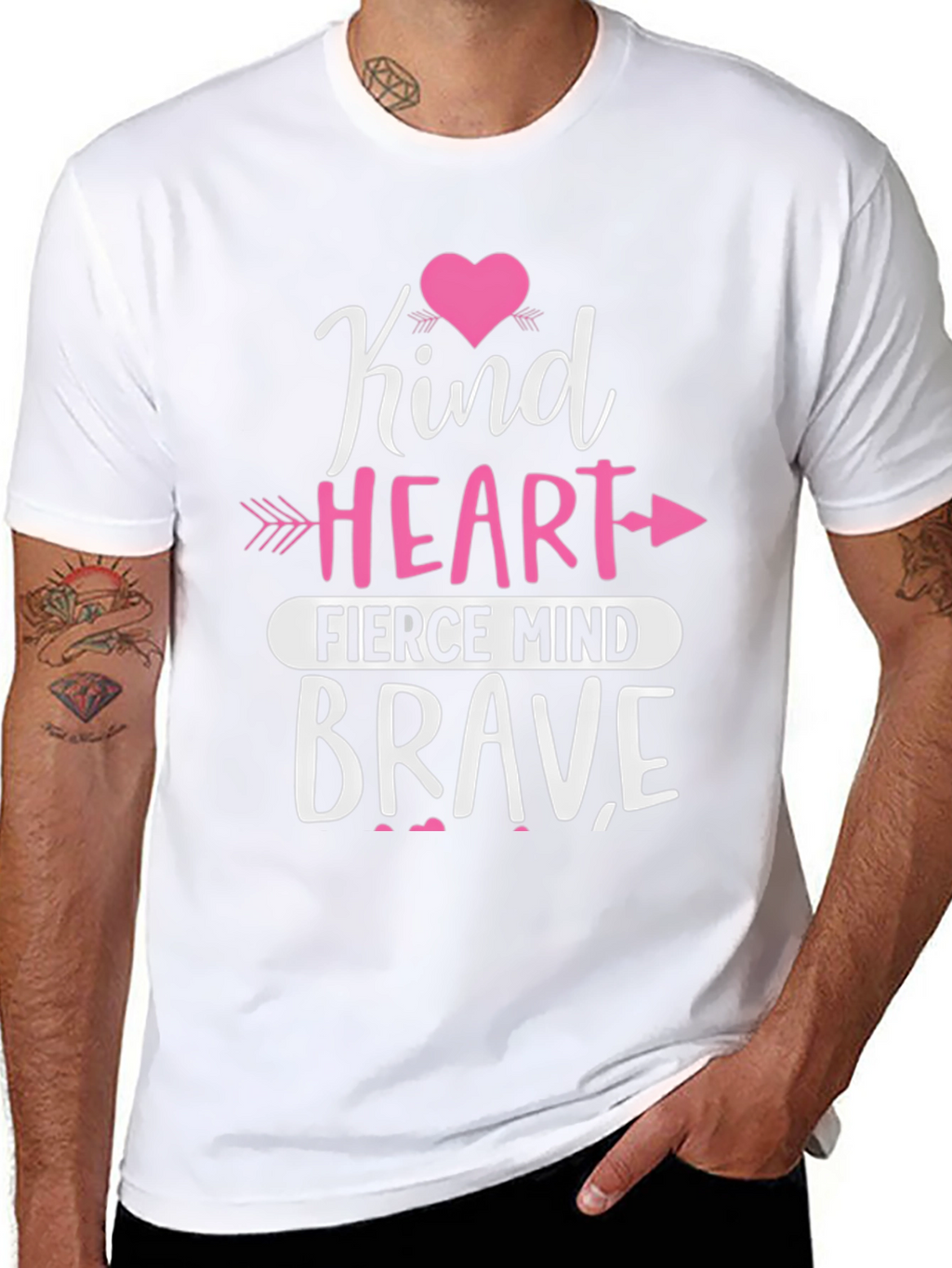 Kind Heart Fierce Mind Brave Graphic Tee