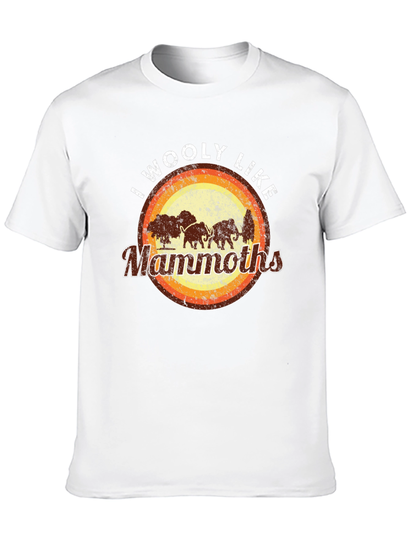 I Woolly Like Mammoths Black T-Shirt