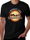 I Woolly Like Mammoths Black T-Shirt