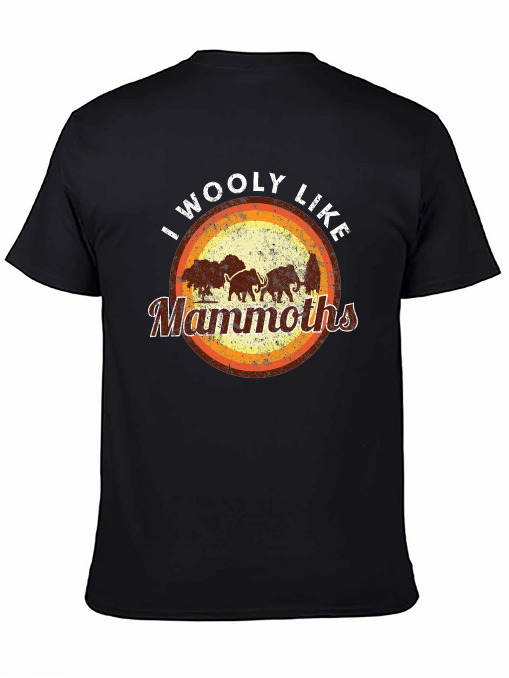 I Woolly Like Mammoths Black T-Shirt