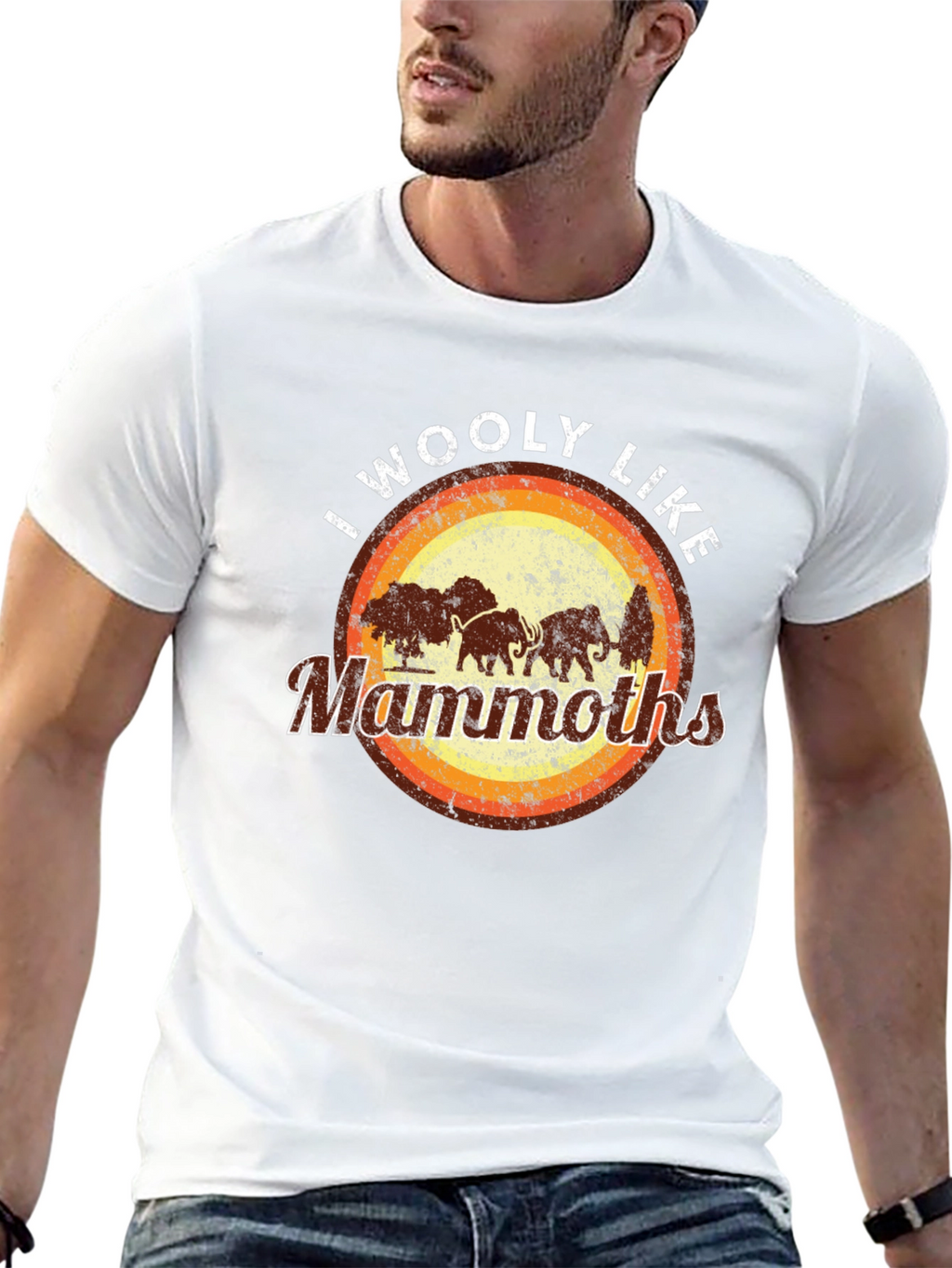 I Woolly Like Mammoths Black T-Shirt