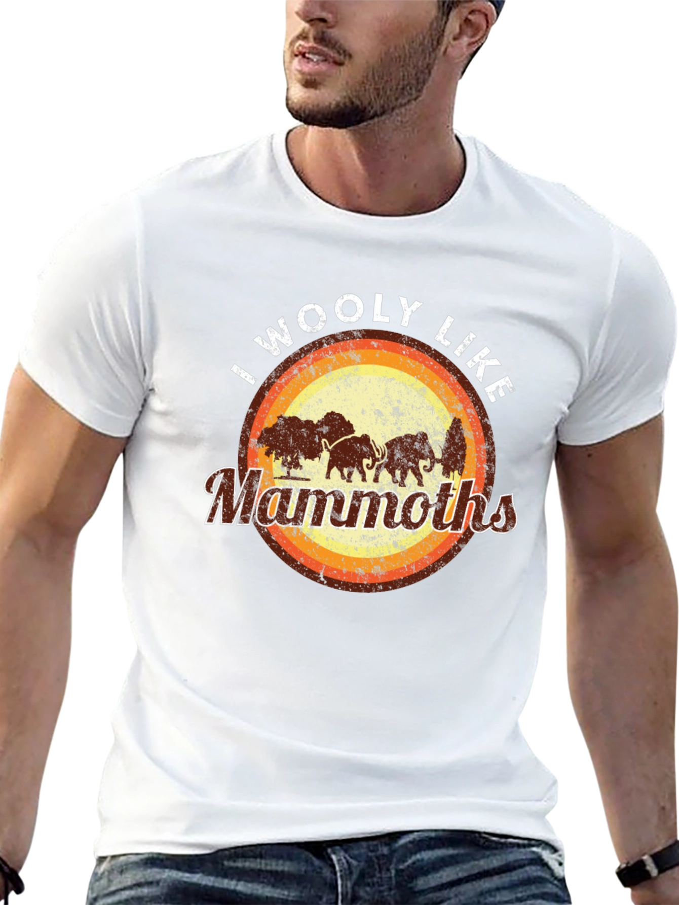 I Woolly Like Mammoths Black T-Shirt