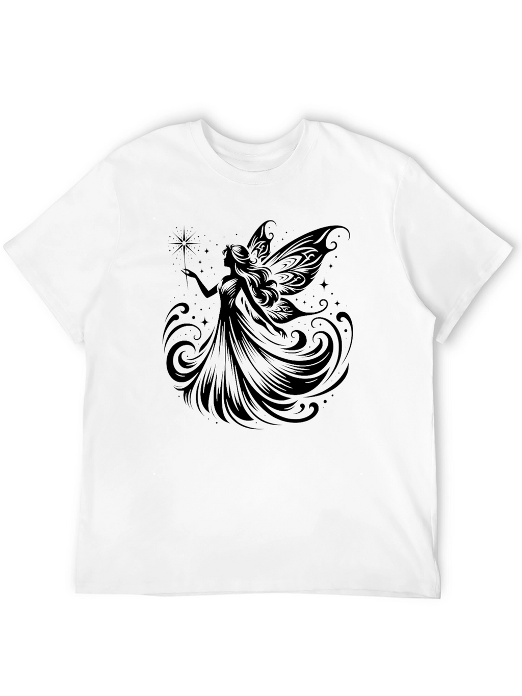 Enchanted Fairy Graphic Tee - Black