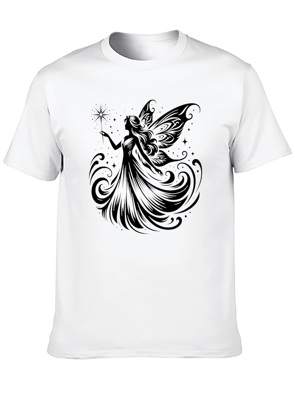 Enchanted Fairy Graphic Tee - Black