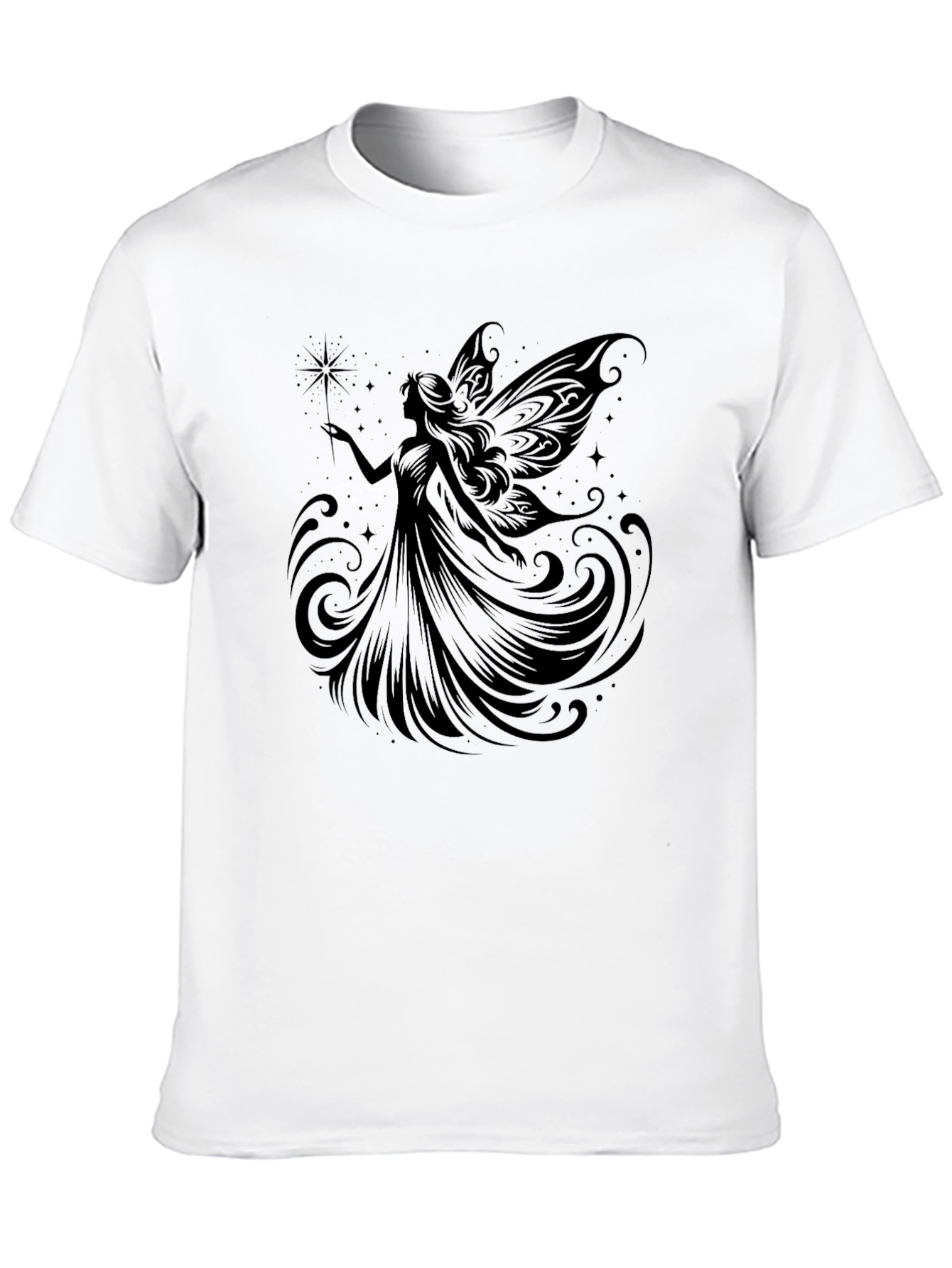 Enchanted Fairy Graphic Tee - Black