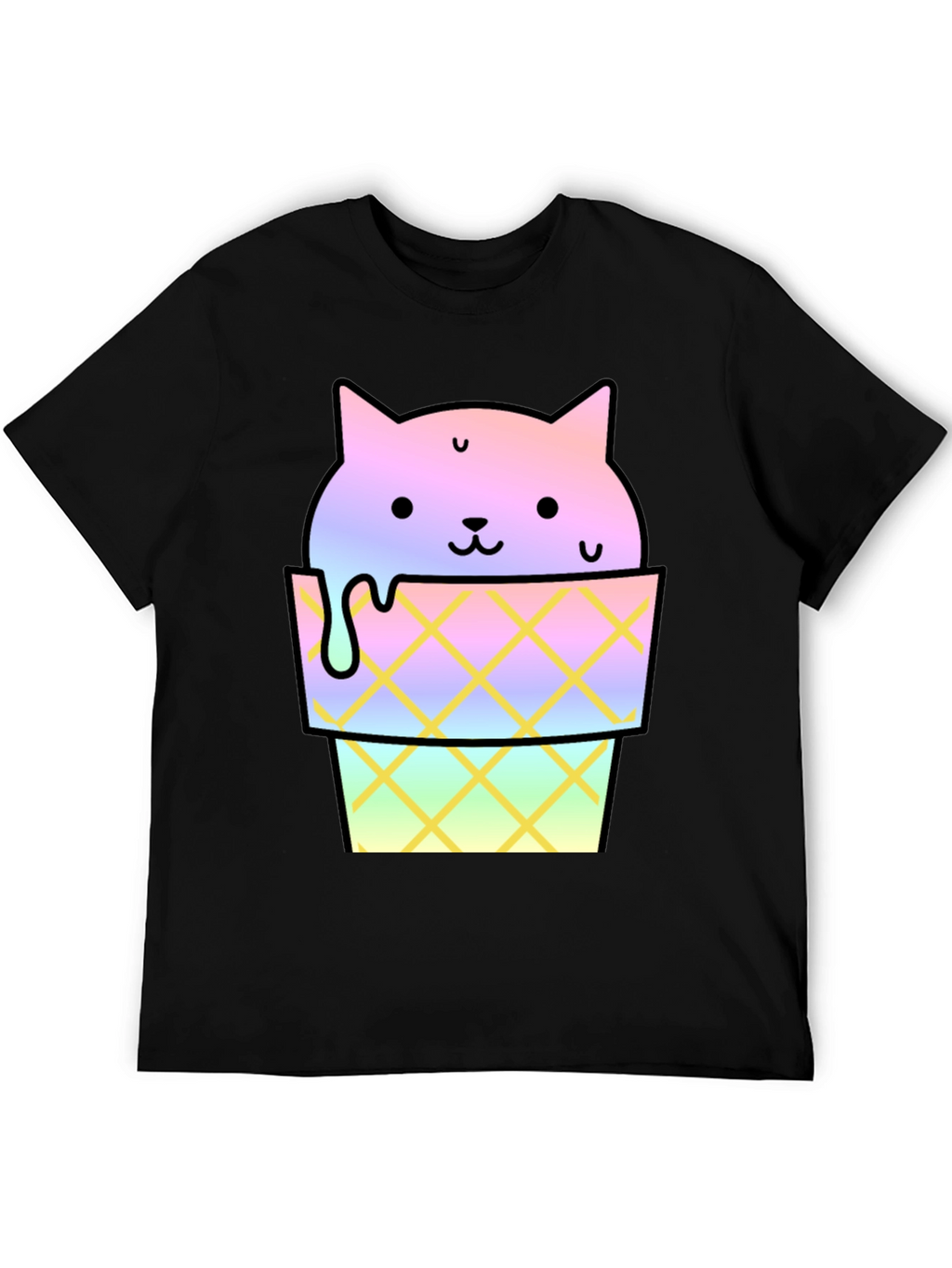 Cute Cat Ice Cream Graphic Tee
