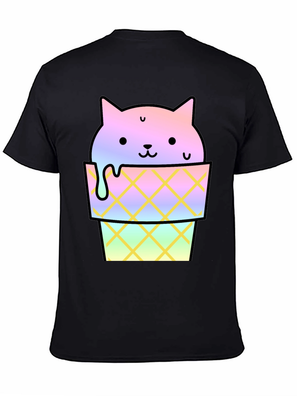 Cute Cat Ice Cream Graphic Tee