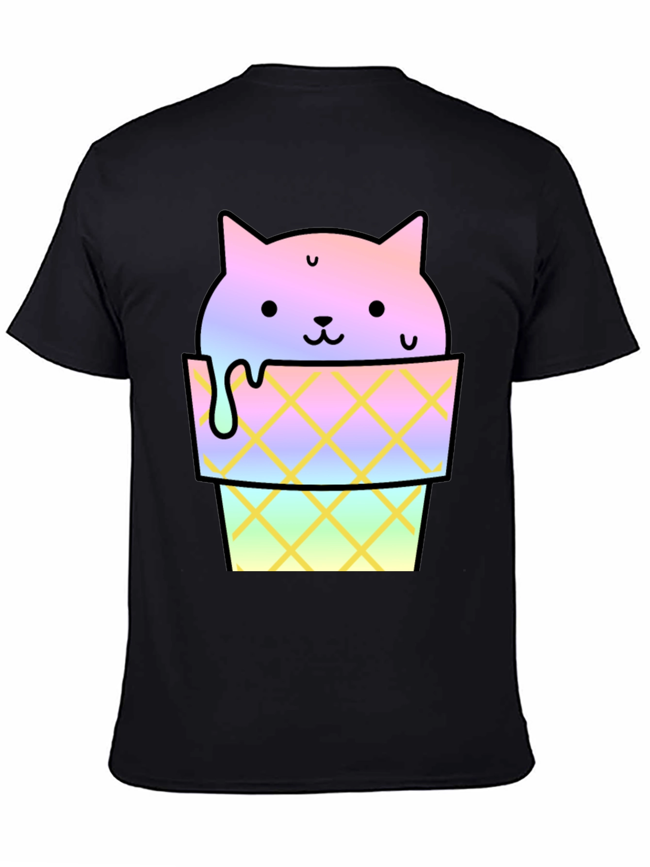 Cute Cat Ice Cream Graphic Tee