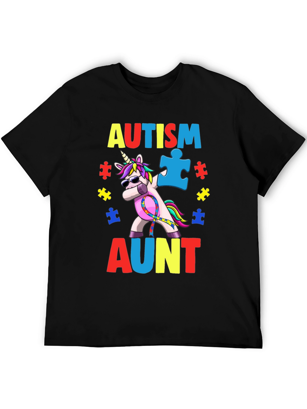 Autism Aunt Unicorn Awareness T-Shirt