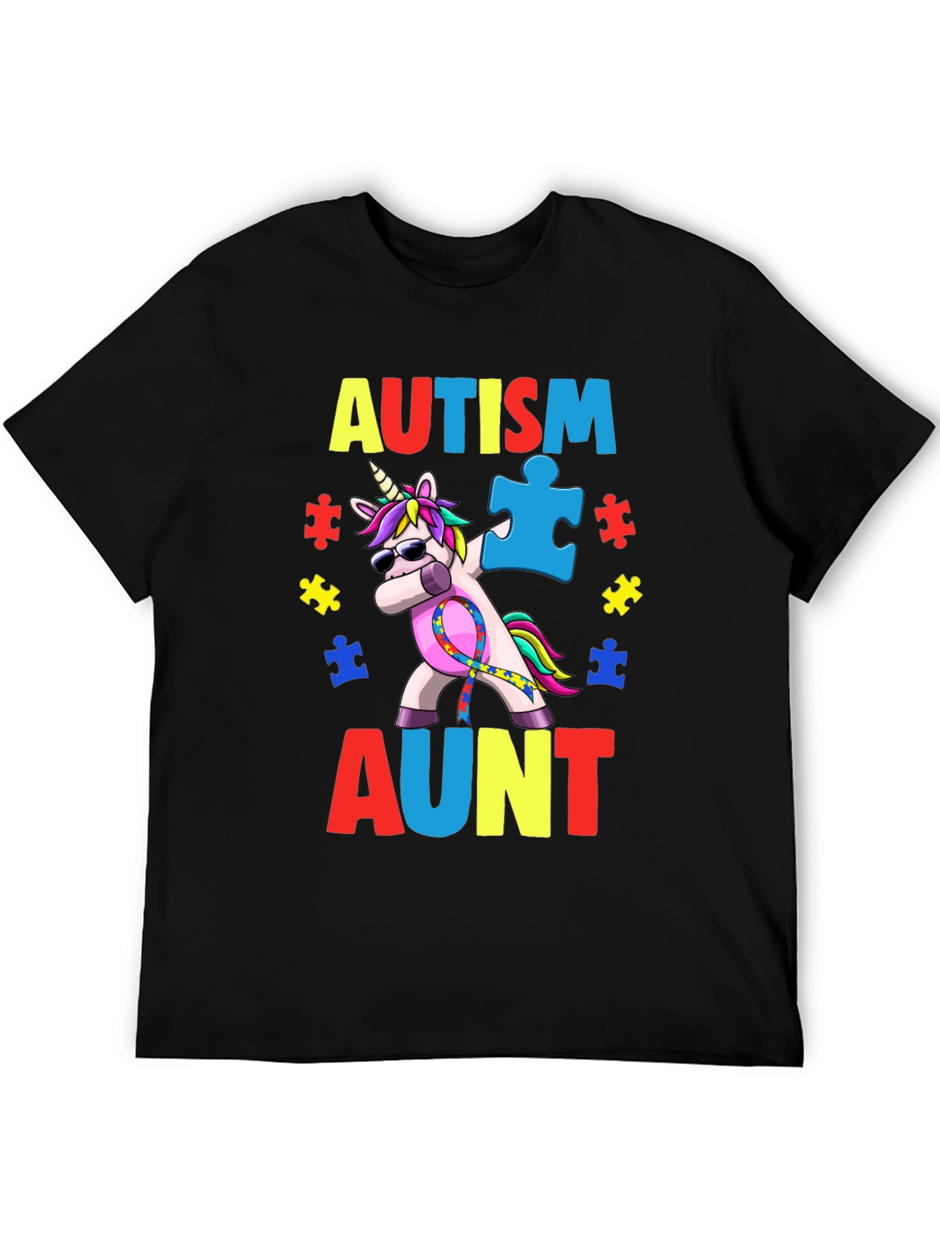 Autism Aunt Unicorn Awareness T-Shirt