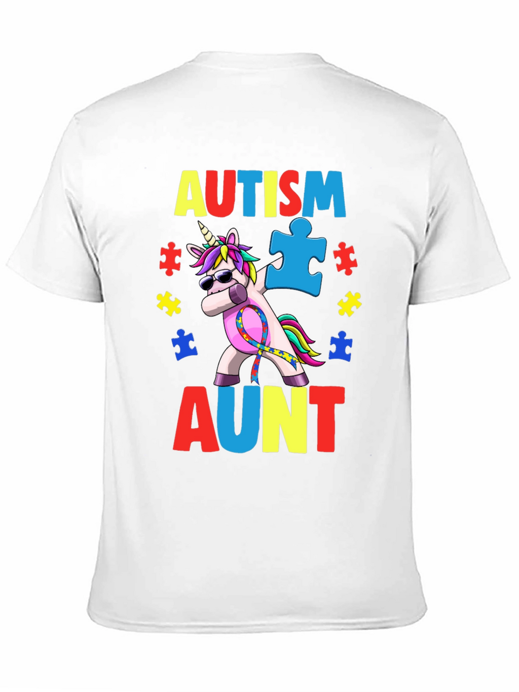 Autism Aunt Unicorn Awareness T-Shirt