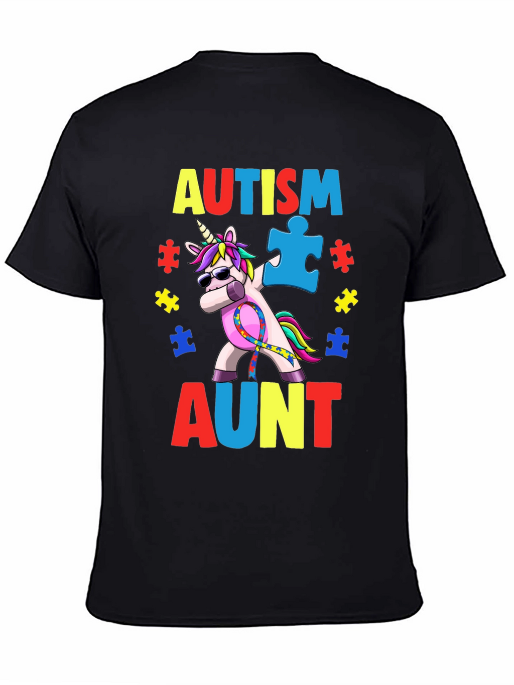 Autism Aunt Unicorn Awareness T-Shirt