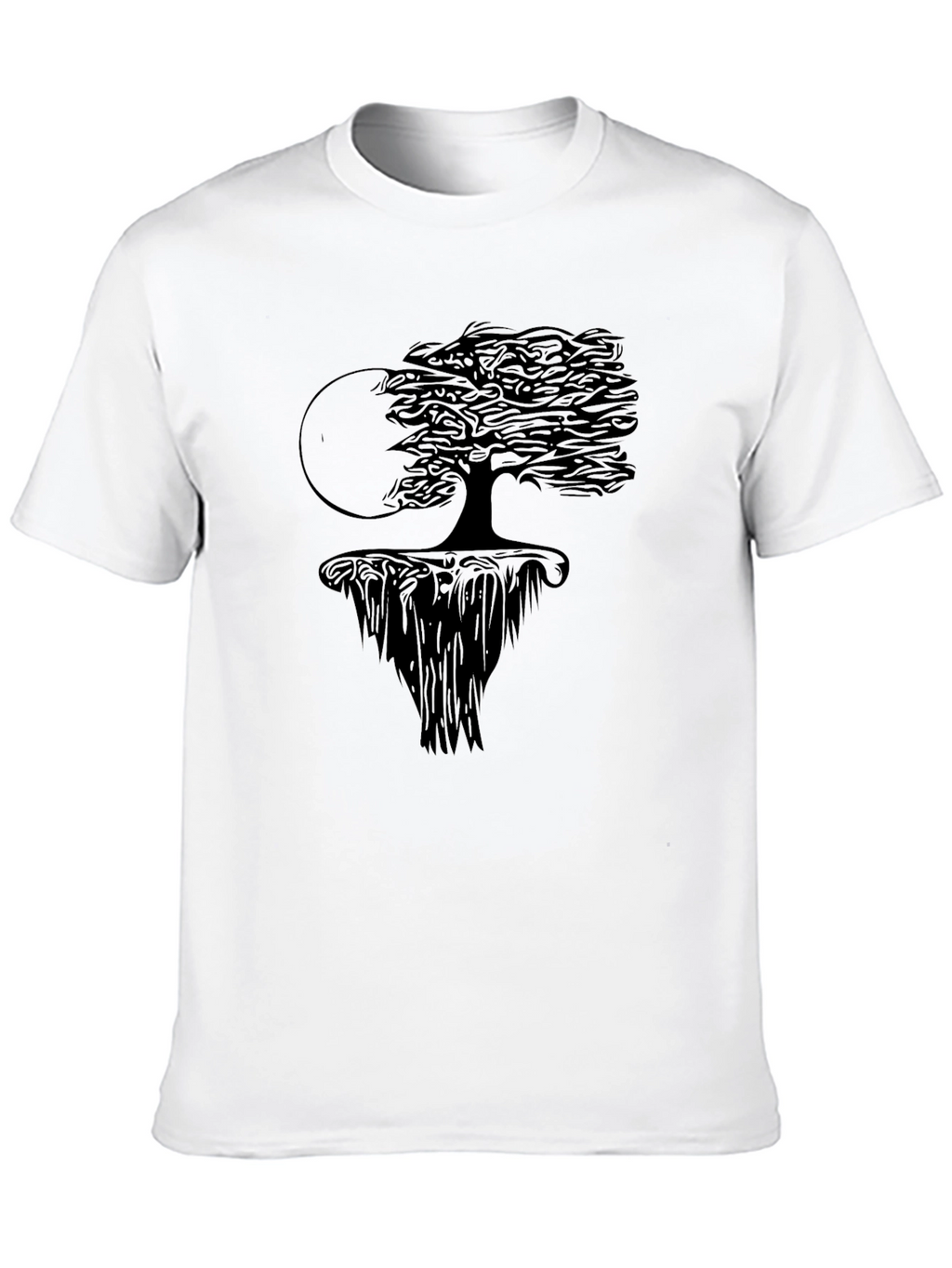 Mens Black Graphic Tree T-Shirt