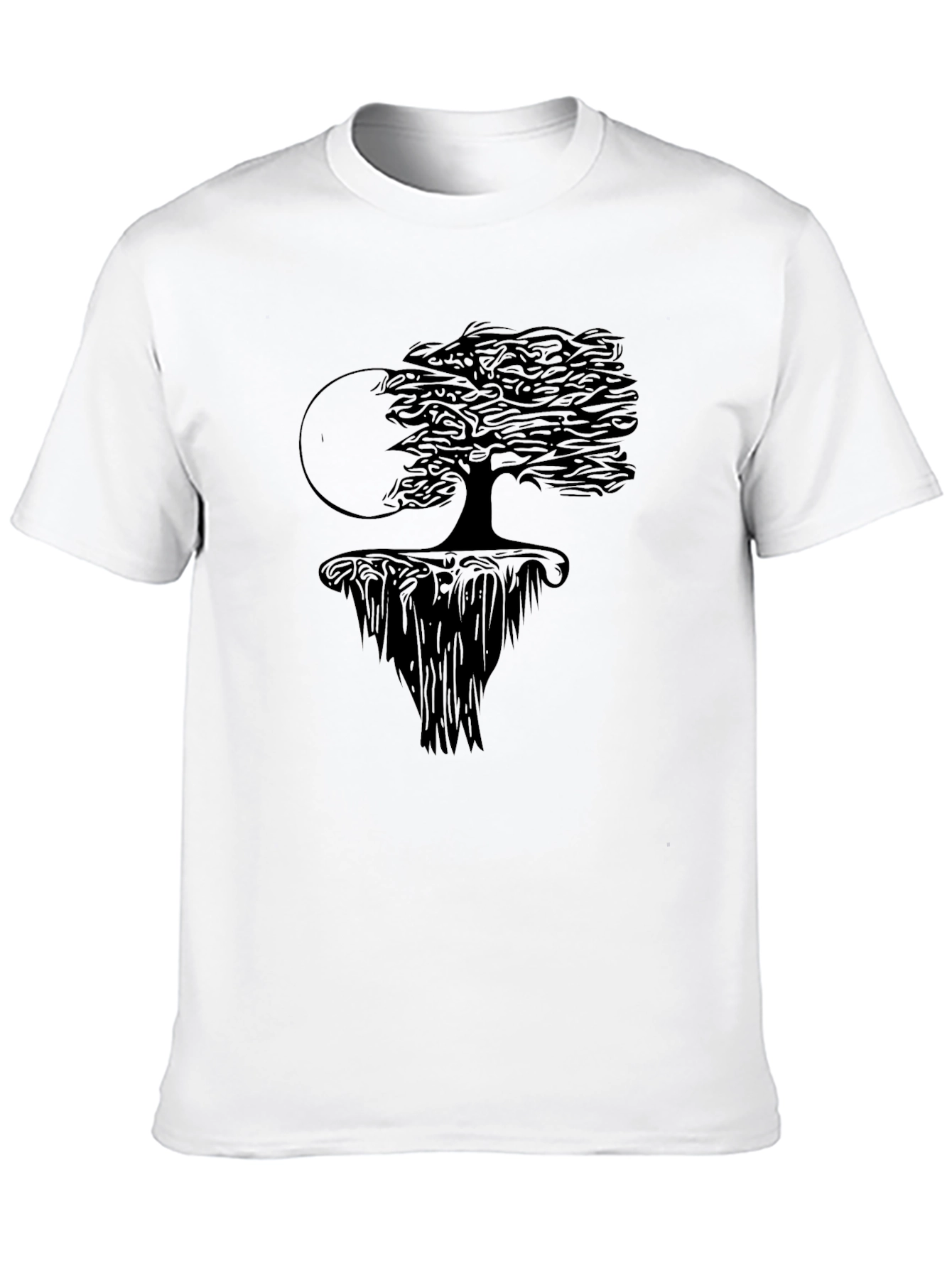 Mens Black Graphic Tree T-Shirt