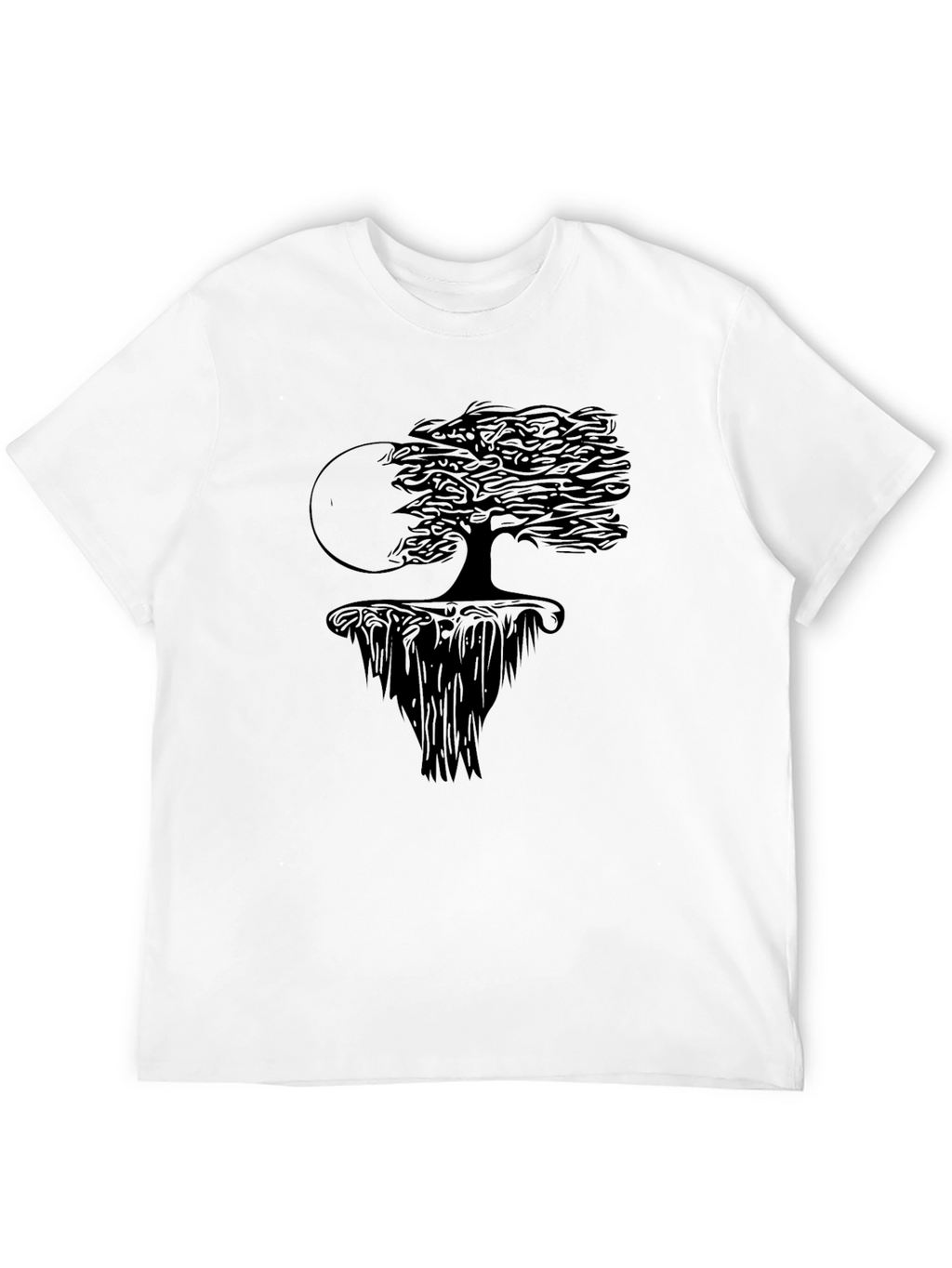 Mens Black Graphic Tree T-Shirt
