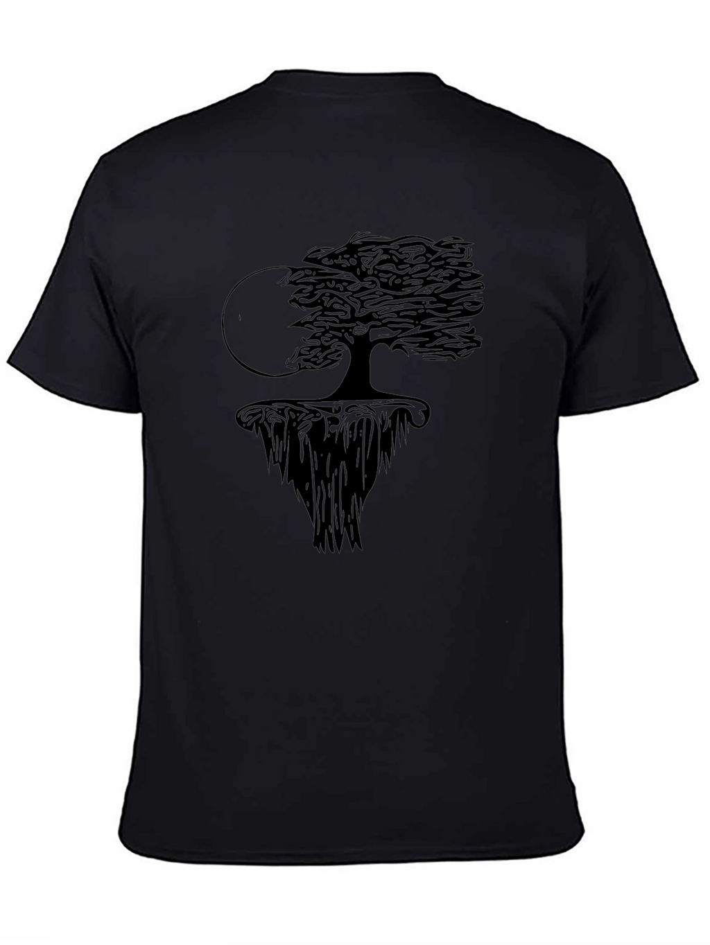 Mens Black Graphic Tree T-Shirt