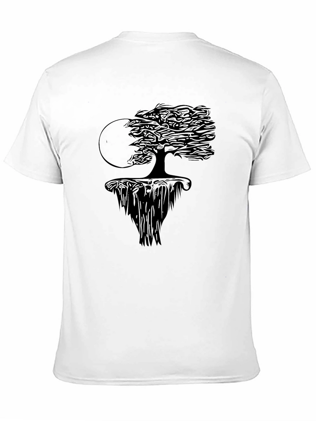 Mens Black Graphic Tree T-Shirt