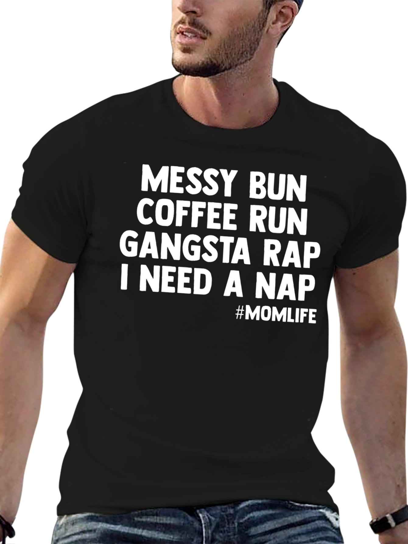 Messy Bun Momlife Graphic Tee