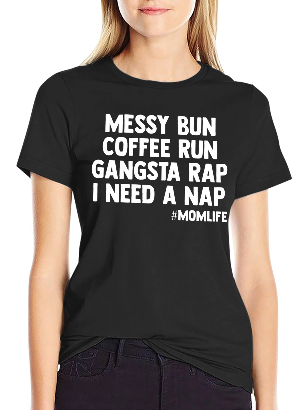 Messy Bun Momlife Graphic Tee