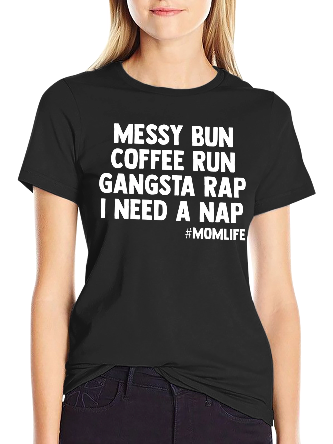 Messy Bun Momlife Graphic Tee
