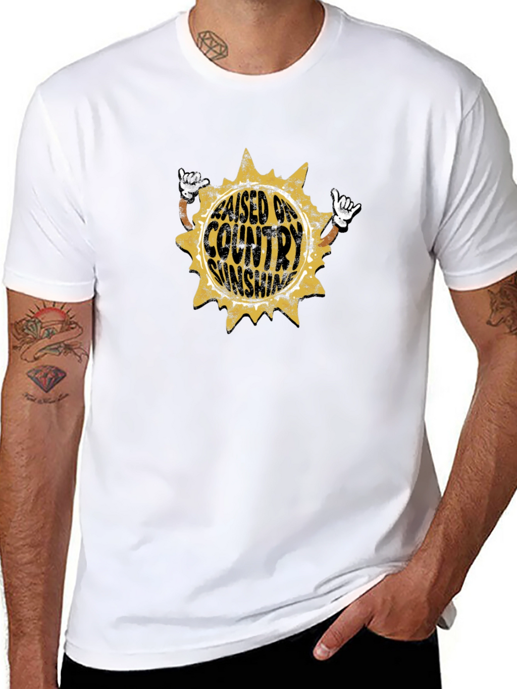 Raised on Country Sunshine Black Tee