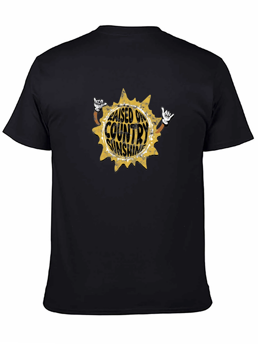Raised on Country Sunshine Black Tee