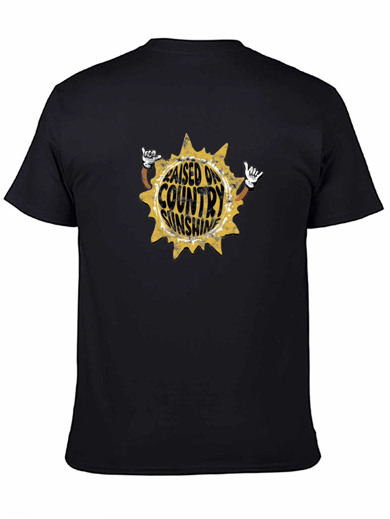 Raised on Country Sunshine Black Tee
