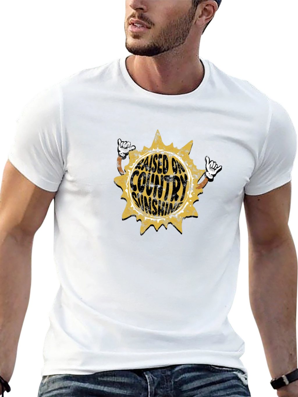 Raised on Country Sunshine Black Tee