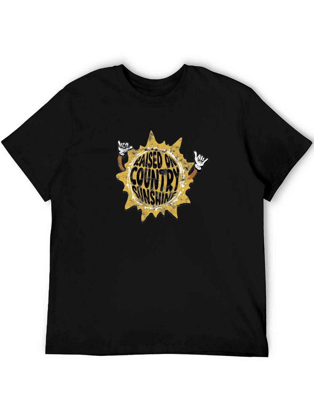 Raised on Country Sunshine Black Tee