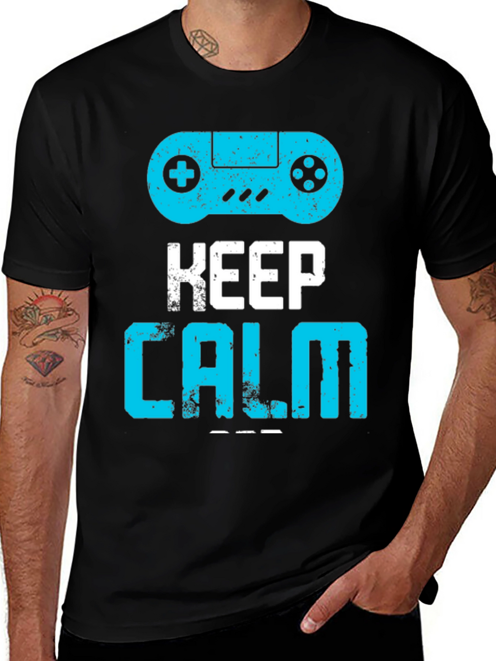 Keep Calm and Game On T-Shirt - Gamer Tee