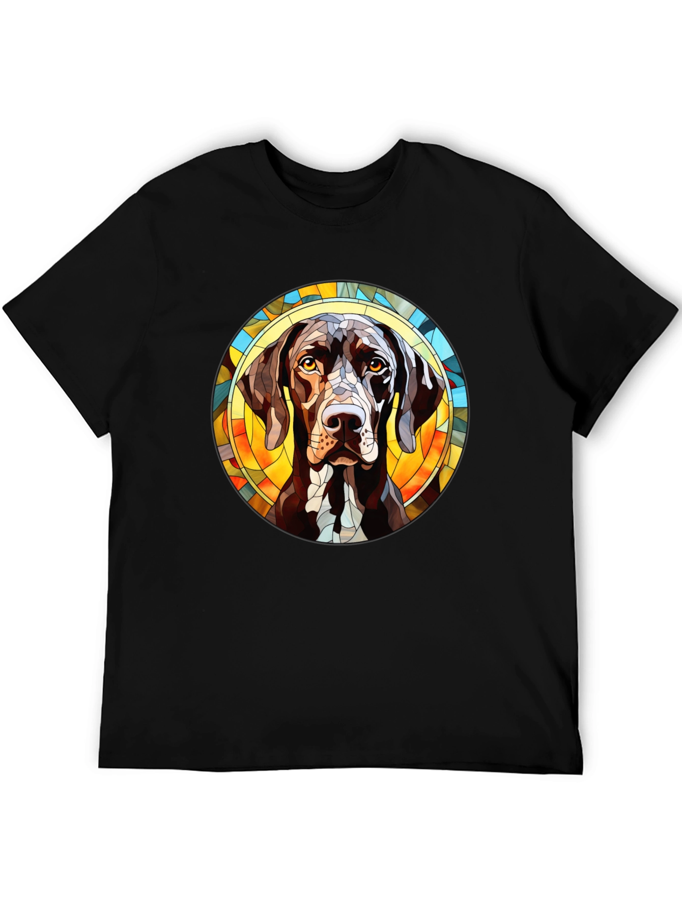 Dog Breed Stained Glass T-Shirt - Unique Design